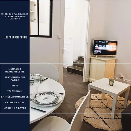 Appartement Le Turenne, T2 Cozy Et Calme, Wifi, Tv, Stationnement Aise *